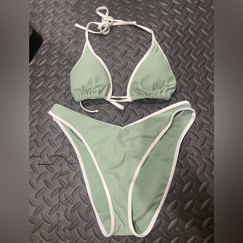 Hollister green bikini set